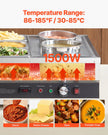 VEVOR Commercial Soup Warmer Soup Station with 2-Pot & 3-Pan Soup Kettle Warmer
