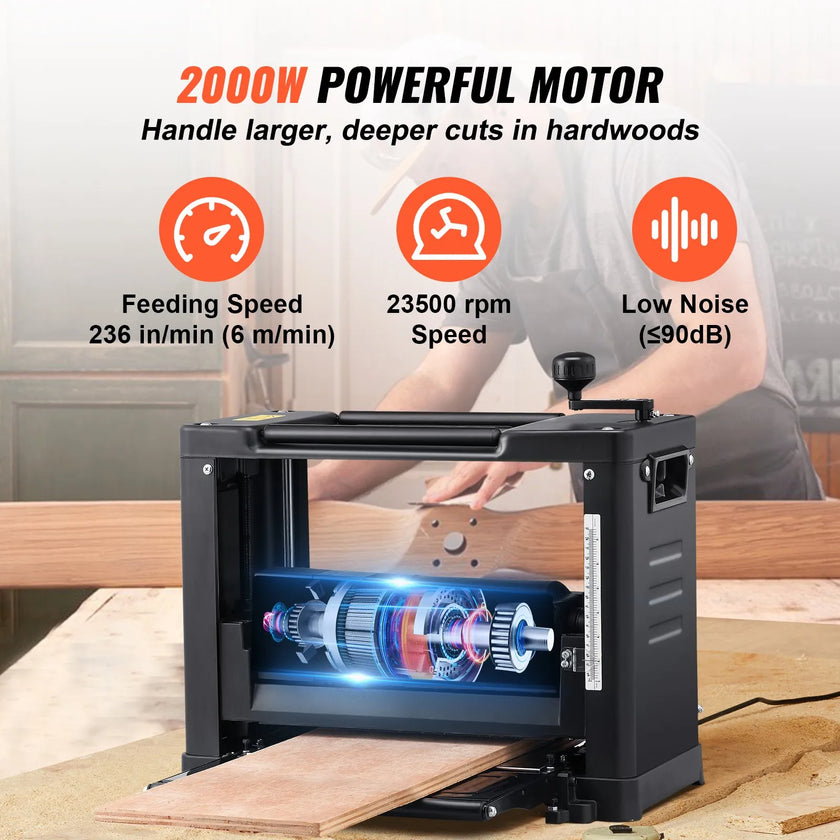 VEVOR Thickness Planer, Single Speed, 13