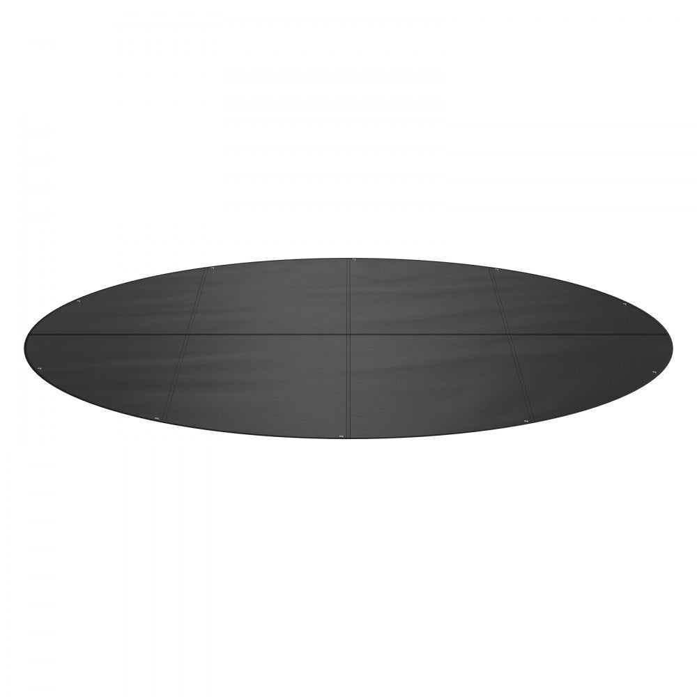 VEVOR 15 Ft Round Pool Cover, Solar Covers for Above Ground Pools, Safety Pool Cover with Drawstring Design, 420D Oxford Fabric Winter Pool Cover, Waterproof and Dustproof, Black