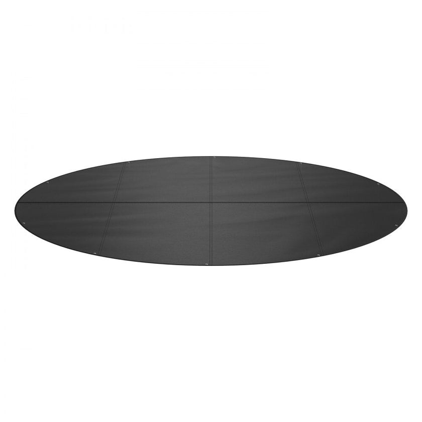 VEVOR 15 Ft Round Pool Cover, Solar Covers for Above Ground Pools, Safety Pool Cover with Drawstring Design, 420D Oxford Fabric Winter Pool Cover, Waterproof and Dustproof, Black