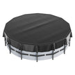 VEVOR 15 Ft Round Pool Cover, Solar Covers for Above Ground Pools, Safety Pool Cover with Drawstring Design, PVC Summer Pool Cover, Waterproof and Dustproof, Black