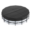 VEVOR 18 Ft Round Pool Cover, Solar Covers for Above Ground Pools, Safety Pool Cover with Drawstring Design, 420D Oxford Fabric Summer Pool Cover, Waterproof and Dustproof, Black