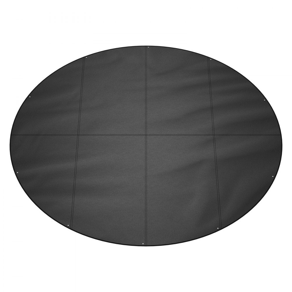 VEVOR 18 Ft Round Pool Cover, Solar Covers for Above Ground Pools, Safety Pool Cover with Drawstring Design, 420D Oxford Fabric Summer Pool Cover, Waterproof and Dustproof, Black