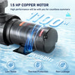 VEVOR Swimming Pool Pump, 1.5 HP 115 V, 1100 W Single Speed Pump for In/Above Ground Pool w/ Strainer Basket, 5280 GPH Max. Flow, Certification of ETL for Security
