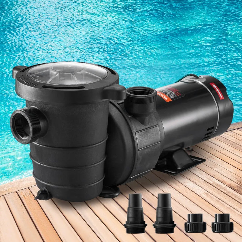 VEVOR Swimming Pool Pump, 1.5 HP 115 V, 1100 W Single Speed Pump for In/Above Ground Pool w/ Strainer Basket, 5280 GPH Max. Flow, Certification of ETL for Security