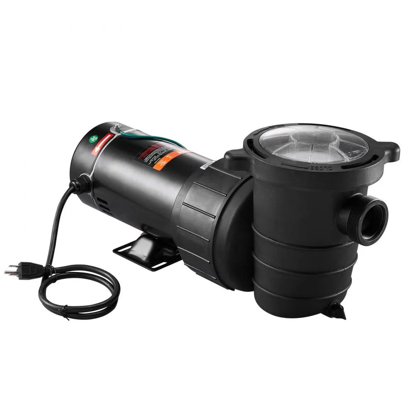 VEVOR Swimming Pool Pump, 1.5 HP 115 V, 1100 W Single Speed Pump for In/Above Ground Pool w/ Strainer Basket, 5280 GPH Max. Flow, Certification of ETL for Security