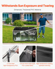 VEVOR Canvas Fish Pond Above Ground Koi Tank 270 Gal with Clear Viewing Panel