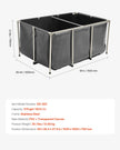VEVOR Canvas Fish Pond Above Ground Koi Tank 270 Gal with Clear Viewing Panel