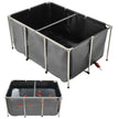 VEVOR Canvas Fish Pond Above Ground Koi Tank 270 Gal with Clear Viewing Panel