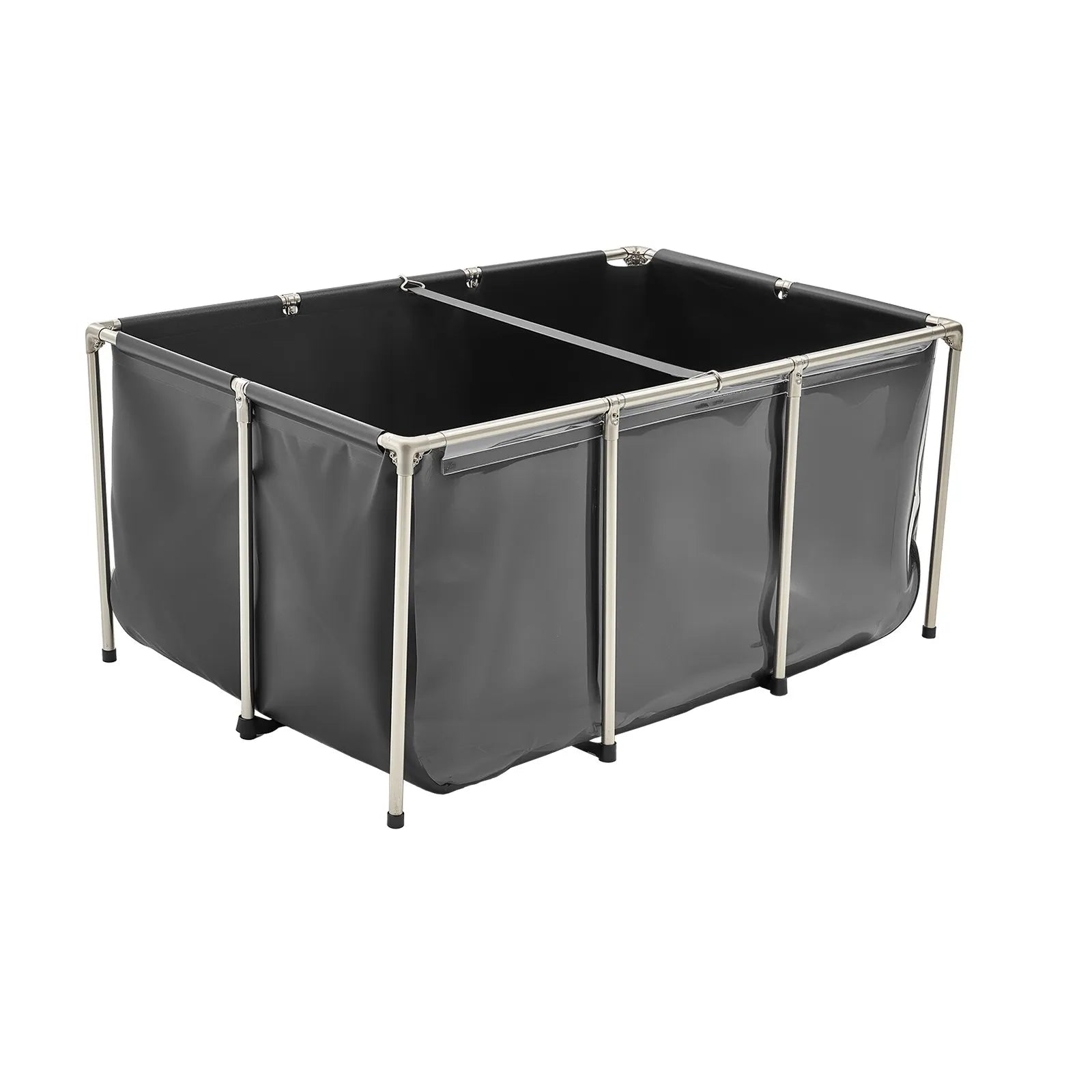 VEVOR Canvas Fish Pond Above Ground Koi Tank 270 Gal with Clear Viewing Panel