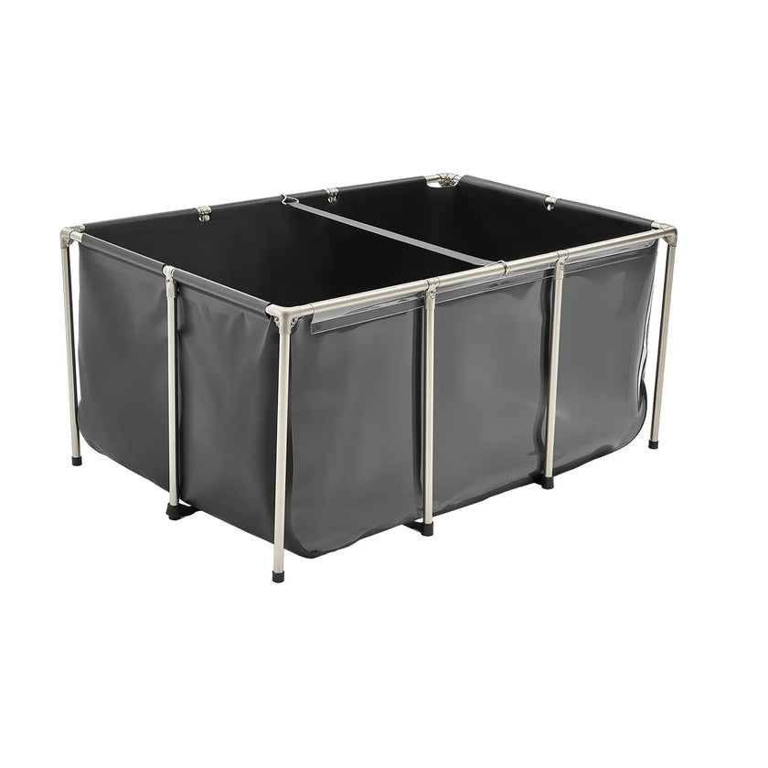 VEVOR Canvas Fish Pond Above Ground Koi Tank 270 Gal with Clear Viewing Panel