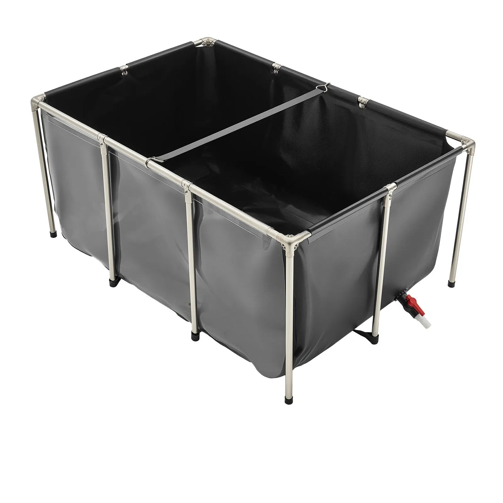VEVOR Canvas Fish Pond Above Ground Koi Tank 270 Gal with Clear Viewing Panel