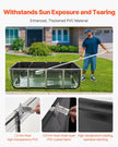VEVOR Canvas Fish Pond Above Ground Koi Tank 470 Gal with Clear Viewing Panel