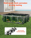 VEVOR Canvas Fish Pond Above Ground Koi Tank 470 Gal with Clear Viewing Panel