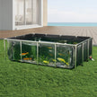 VEVOR Canvas Fish Pond Above Ground Koi Tank 470 Gal with Clear Viewing Panel