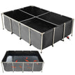 VEVOR Canvas Fish Pond Above Ground Koi Tank 470 Gal with Clear Viewing Panel