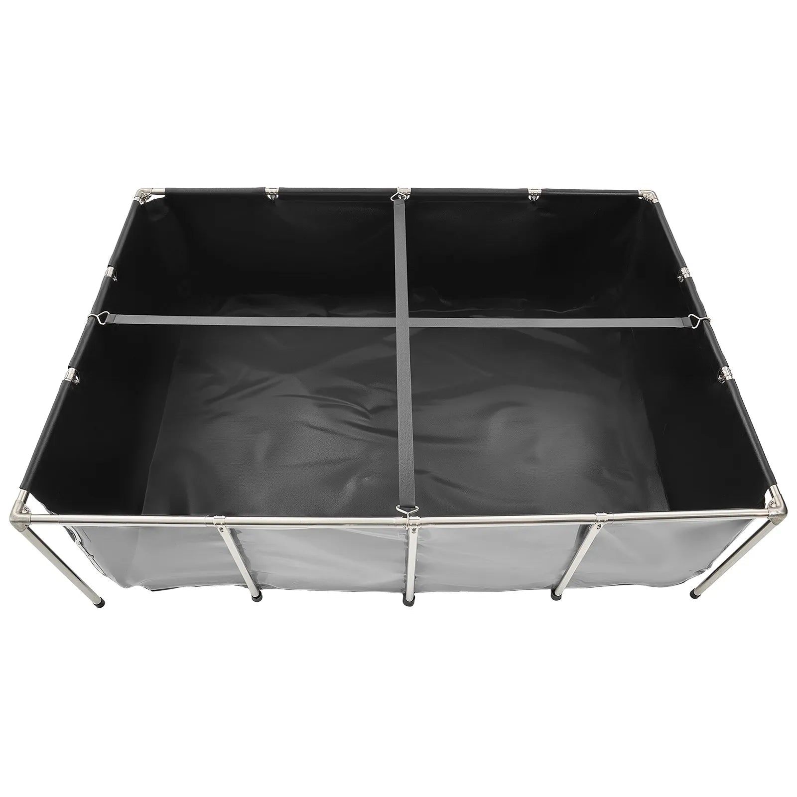 VEVOR Canvas Fish Pond Above Ground Koi Tank 470 Gal with Clear Viewing Panel