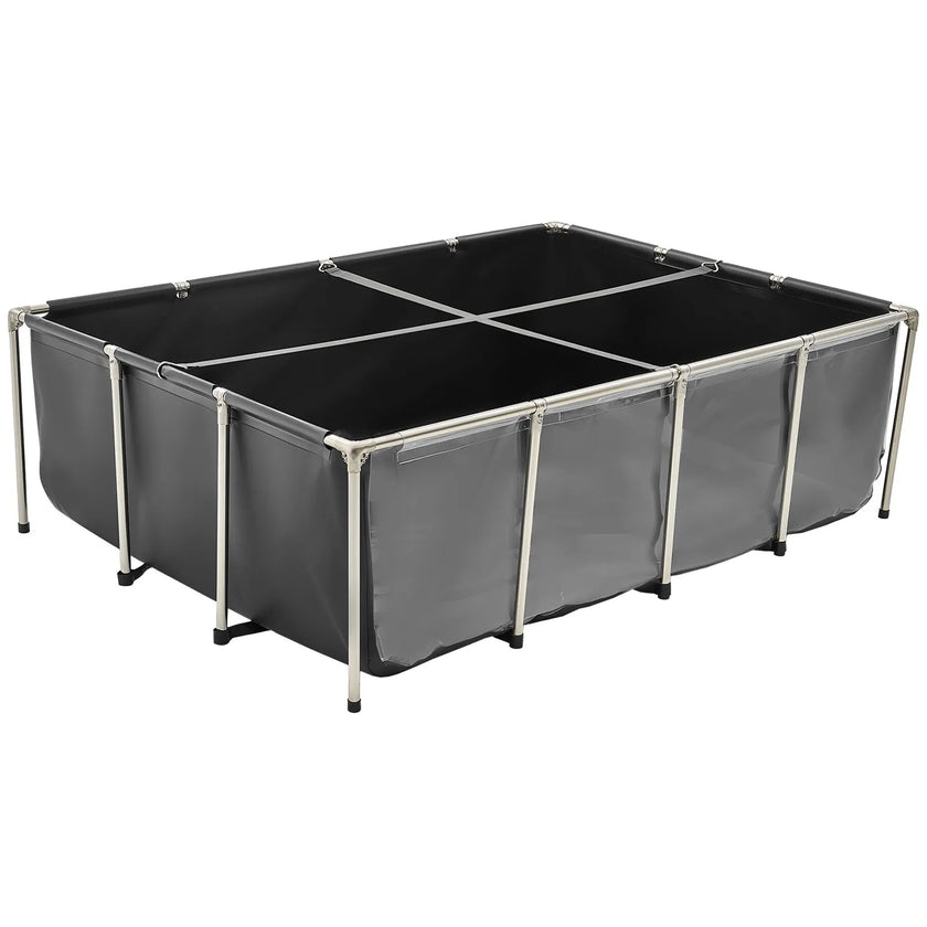 VEVOR Canvas Fish Pond Above Ground Koi Tank 470 Gal with Clear Viewing Panel