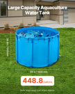 VEVOR Canvas Fish Pond Above Ground Fish Tank 448.8 Gal Round Koi Pond (Blue)
