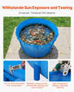 VEVOR Canvas Fish Pond Above Ground Fish Tank 448.8 Gal Round Koi Pond (Blue)