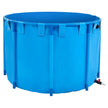 VEVOR Canvas Fish Pond Above Ground Fish Tank 448.8 Gal Round Koi Pond (Blue)