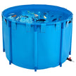 VEVOR Canvas Fish Pond Above Ground Fish Tank 448.8 Gal Round Koi Pond (Blue)