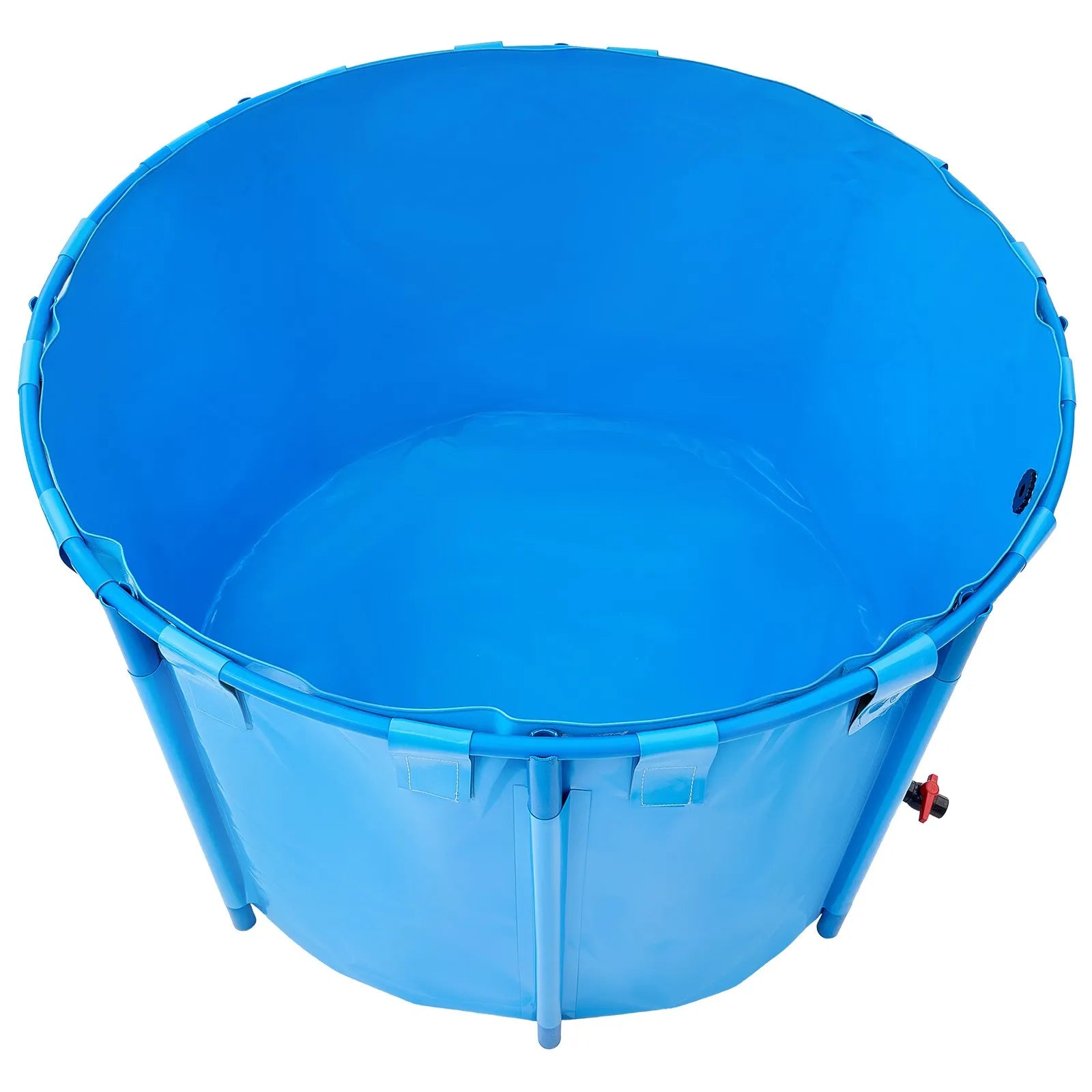 VEVOR Canvas Fish Pond Above Ground Fish Tank 448.8 Gal Round Koi Pond (Blue)