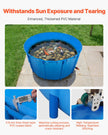 VEVOR Canvas Fish Pond Above Ground Fish Tank 1320 Gal Round Koi Pond (Blue)