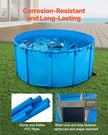 VEVOR Canvas Fish Pond Above Ground Fish Tank 1320 Gal Round Koi Pond (Blue)