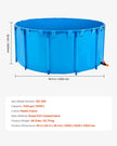 VEVOR Canvas Fish Pond Above Ground Fish Tank 1320 Gal Round Koi Pond (Blue)