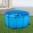 VEVOR Canvas Fish Pond Above Ground Fish Tank 1320 Gal Round Koi Pond (Blue)