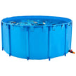 VEVOR Canvas Fish Pond Above Ground Fish Tank 1320 Gal Round Koi Pond (Blue)