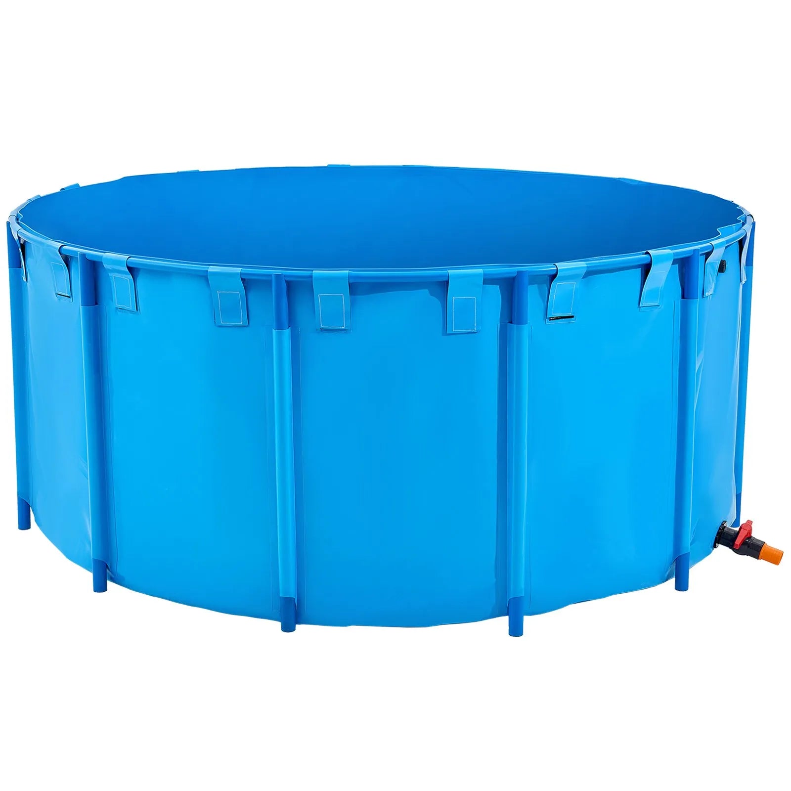 VEVOR Canvas Fish Pond Above Ground Fish Tank 1320 Gal Round Koi Pond (Blue)