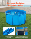 VEVOR Canvas Fish Pond Above Ground Fish Tank 818 Gal Round Koi Pond (Blue)