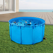 VEVOR Canvas Fish Pond Above Ground Fish Tank 818 Gal Round Koi Pond (Blue)