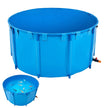 VEVOR Canvas Fish Pond Above Ground Fish Tank 818 Gal Round Koi Pond (Blue)