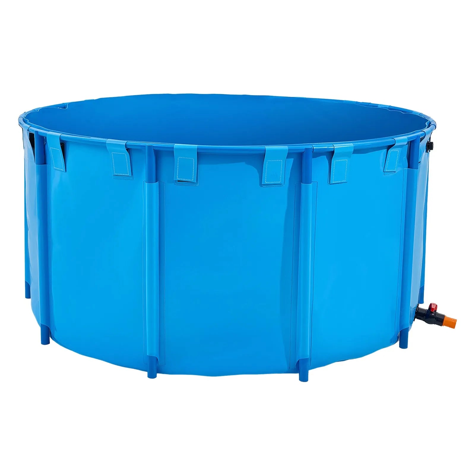 VEVOR Canvas Fish Pond Above Ground Fish Tank 818 Gal Round Koi Pond (Blue)