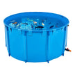 VEVOR Canvas Fish Pond Above Ground Fish Tank 818 Gal Round Koi Pond (Blue)