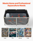 VEVOR Canvas Fish Pond Above Ground Koi Tank 126.8 Gal with Clear Viewing Panel