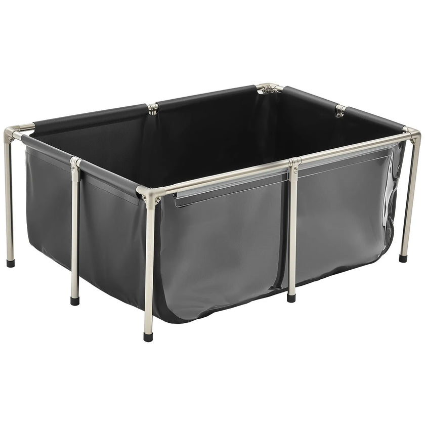 VEVOR Canvas Fish Pond Above Ground Koi Tank 126.8 Gal with Clear Viewing Panel