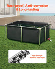 VEVOR Canvas Fish Pond Above Ground Koi Tank 126.8 Gal Rectangular Pond (Black)
