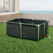 VEVOR Canvas Fish Pond Above Ground Koi Tank 126.8 Gal Rectangular Pond (Black)