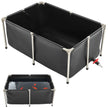 VEVOR Canvas Fish Pond Above Ground Koi Tank 126.8 Gal Rectangular Pond (Black)