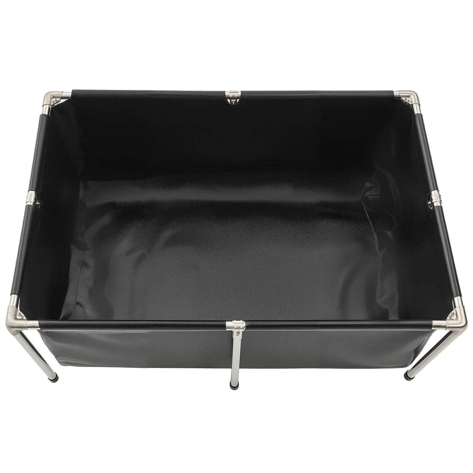 VEVOR Canvas Fish Pond Above Ground Koi Tank 126.8 Gal Rectangular Pond (Black)