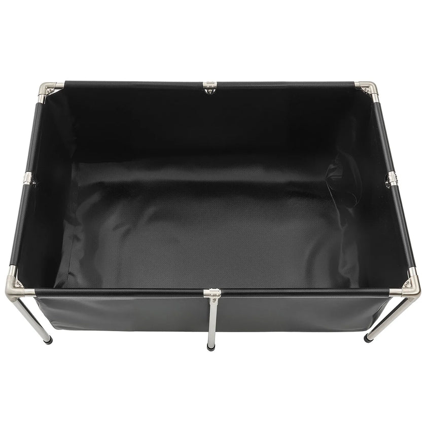VEVOR Canvas Fish Pond Above Ground Koi Tank 126.8 Gal Rectangular Pond (Black)