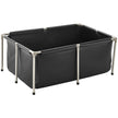 VEVOR Canvas Fish Pond Above Ground Koi Tank 126.8 Gal Rectangular Pond (Black)