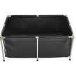 VEVOR Canvas Fish Pond Above Ground Koi Tank 126.8 Gal Rectangular Pond (Black)