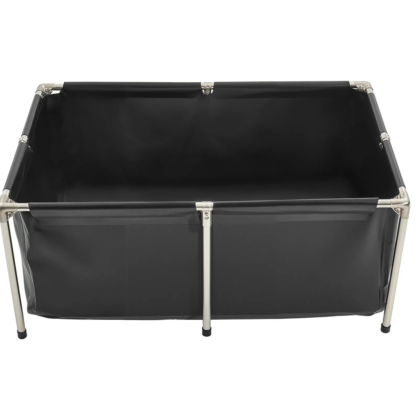 VEVOR Canvas Fish Pond Above Ground Koi Tank 126.8 Gal Rectangular Pond (Black)