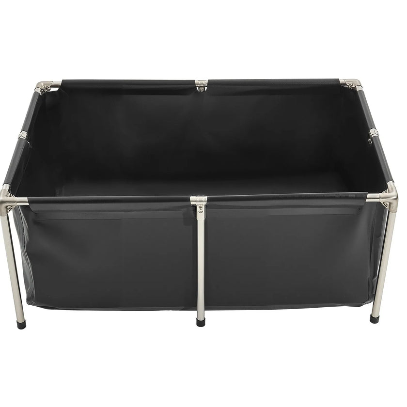 VEVOR Canvas Fish Pond Above Ground Koi Tank 126.8 Gal Rectangular Pond (Black)