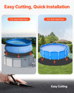 VEVOR 18ft Round Pool Liner Pad for Above Ground Pools Heavy Duty Pool Mat